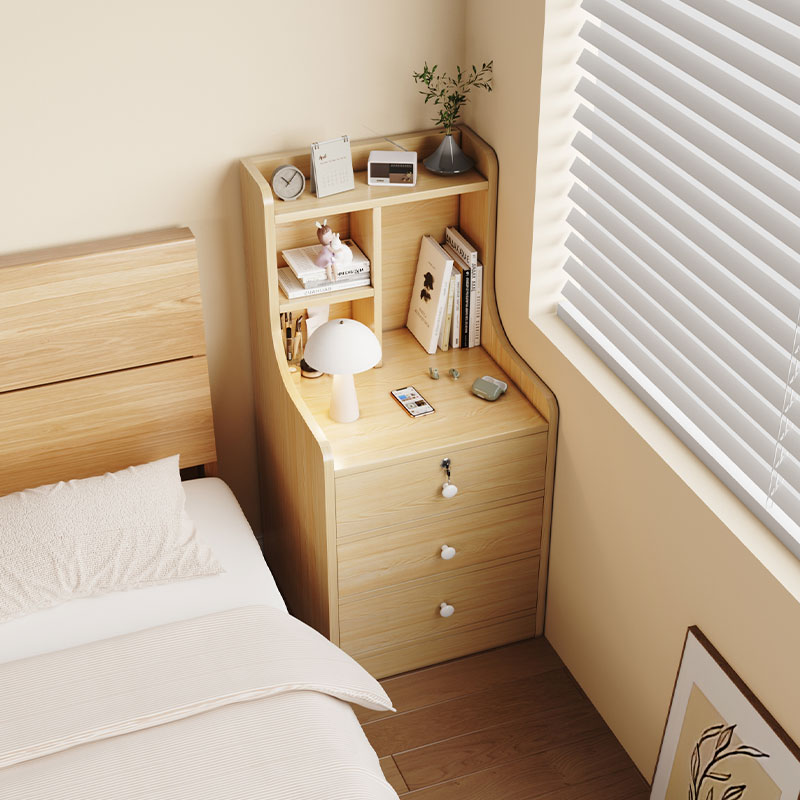 床头柜简约现代收纳柜2023新款简易床边小柜子卧室小型床头置物架