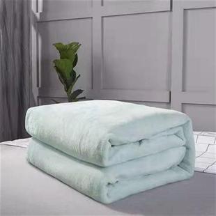 新品白色毛毯加厚珊瑚绒毯子床单双人加大夏季空调毯毛巾被法兰绒