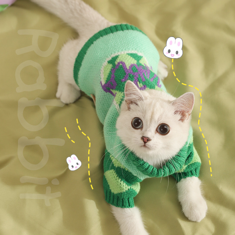 猫咪过冬衣服不粘毛冬天保暖小猫幼猫猫猫专用毛衣2个月宠物服装