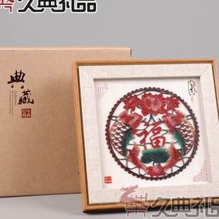 虎年新年礼品皮影装饰画工艺品中国皮影戏摆件送老外中国风礼物