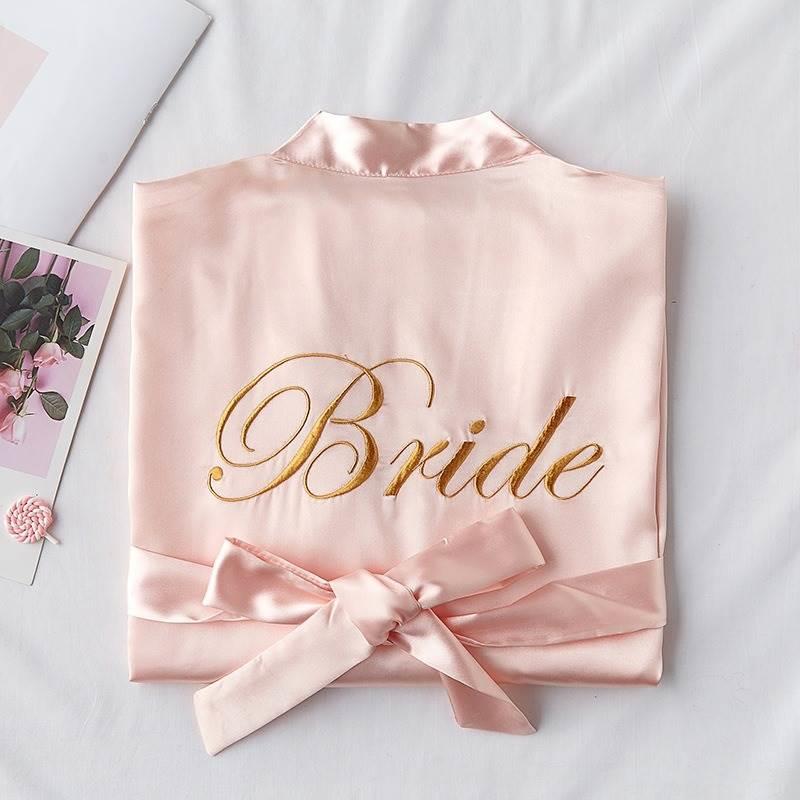 Bide witBh eTeam Bride Bathrobe ride To Be Bridal S874rhowr