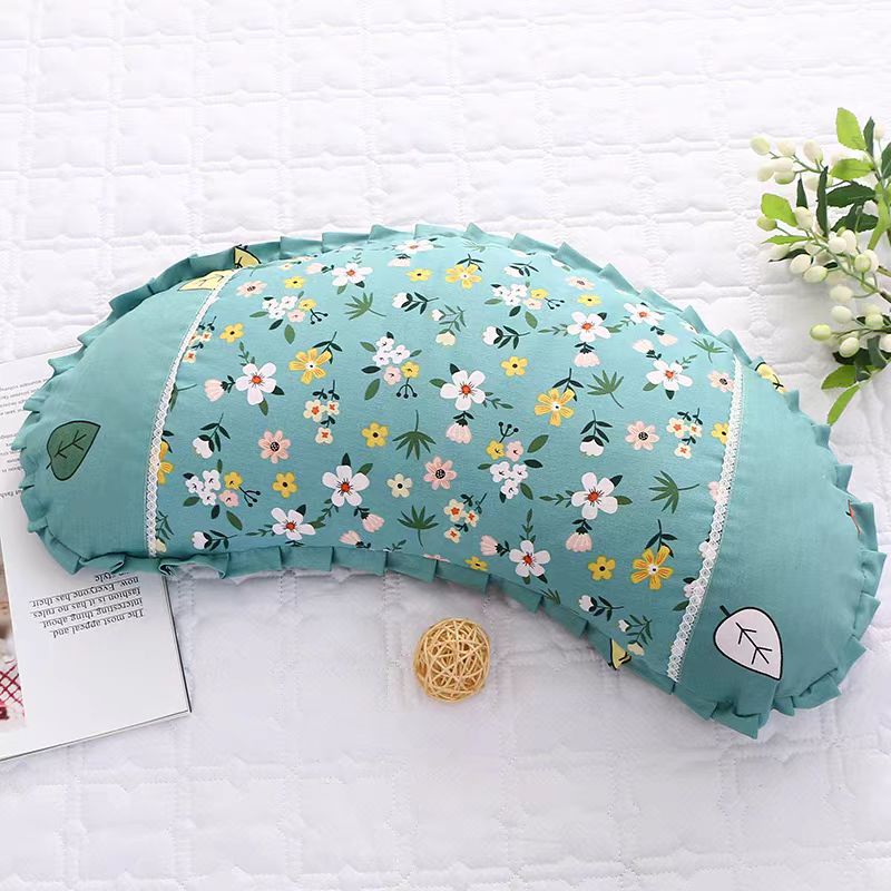韩式枕头套月牙枕头套吸汗透气宝宝儿童成人通用单人田园风