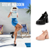 【明星同款】SteveMadden/思美登新款漆皮粗高跟玛丽珍鞋女MINGLE