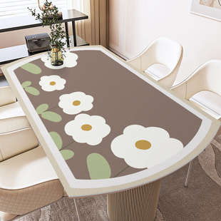 椭圆形桌垫茶几餐桌垫子防油防水防烫免洗桌面保护垫折叠圆桌桌布