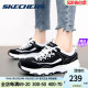 Skechers斯凯奇运动鞋女鞋官方旗舰夏季新款增高厚底老爹鞋熊猫鞋