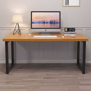 实木电脑桌台式简约双人现代桌子家用书桌北欧轻奢办公电竞工作台
