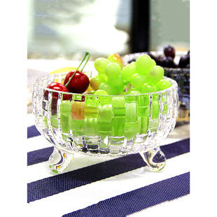 RP4T糖果盘子前台糖果盘糖盘玻璃果盘带盖子的水果盘带盖轻奢