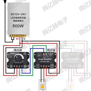 led软硬灯条灯带调光器霓虹灯亮度调节器DIMMER旋钮开关12V24V30A