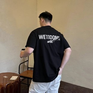 新款WE11DONE TRACK美式小众WELLDONE夏季男女情侣半袖短袖T恤潮