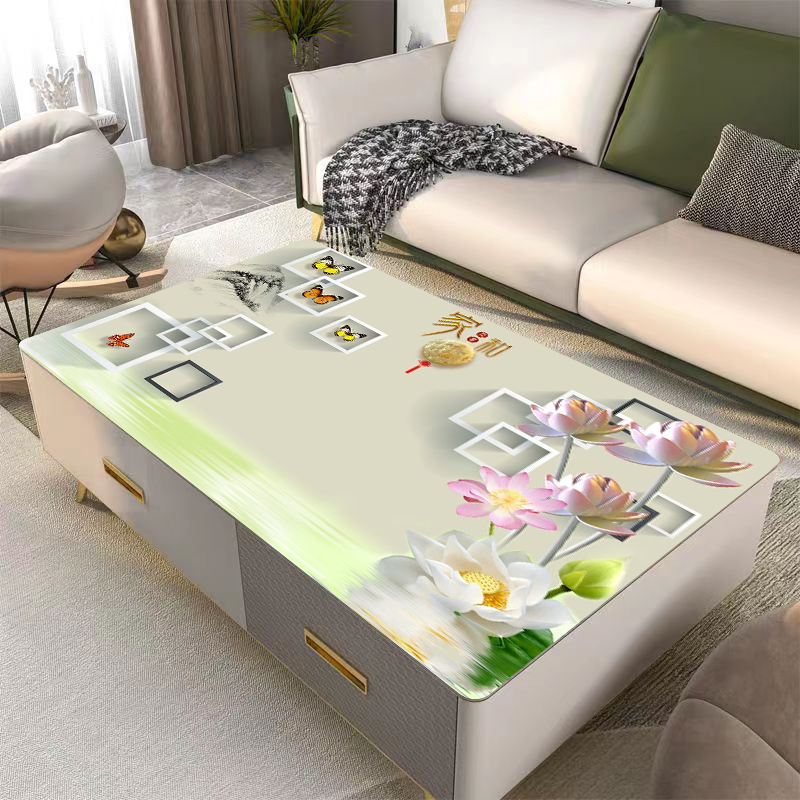 3D立体茶几桌布免洗防油防水PVC塑料软玻璃餐桌垫可裁剪水晶板