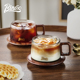 Bincoo日式咖啡杯碟套装高档下午茶礼盒装带勺高颜值咖啡玻璃杯子