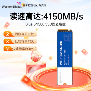 wd西部数据固态硬盘1T2t笔记本SSD电脑500G M.2台式高速SN580西数