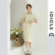 正品代购ICICLE之禾2024气质小众设计工装长裙小个子衬衫连衣裙女