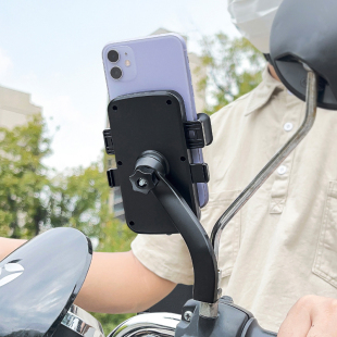 电动车手机架电瓶摩托自行车外卖骑手车载后视镜款手机机导航支架