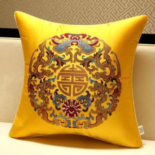 新中式红木沙发刺绣抱枕套定制靠垫新古典床头靠包高档腰
