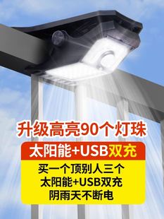 太阳能户外灯庭院灯阳台露台花园布置人体感应照明壁灯夹子灯板2