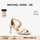 MICHAEL KORS Kinsley 女士皮质交叉带高跟鞋凉鞋（跟高7.5 cm）