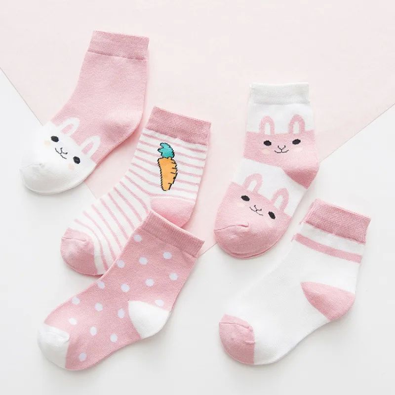 5 Pair/Lot Children Socks Cotton Boy Girl Baby Infant Cute C