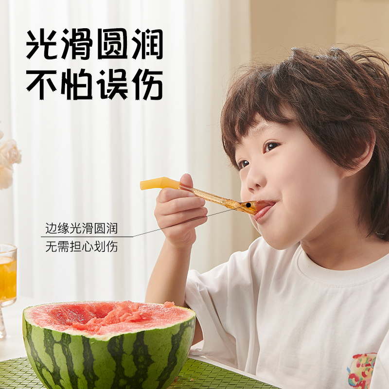 婴幼儿吸管勺子一体两用可自由切换喝汤硅胶宝宝辅食勺儿童餐具