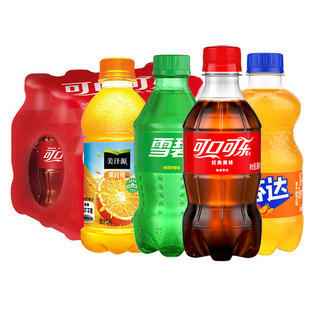 可口可乐雪碧芬达果粒橙碳酸饮料300ml*12瓶整箱批小瓶装汽水饮品