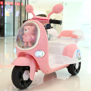 新款儿童电动摩托车3岁以上三轮车男女孩宝宝电瓶车小孩可坐人遥