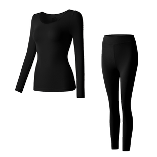 俏爱缇华熙生物女士玻尿酸美肤衣无痕隐形肌底衣秋衣秋裤套装冬季