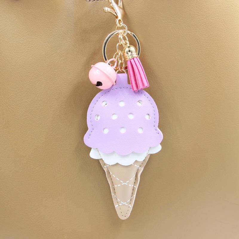韩版冰激淩可爱创意钥匙扣汽车女包包钥匙扣挂件配饰厂家直销