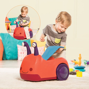 美国Toys蜗牛学步踏行宝宝1-3岁四轮滑行车儿童平衡带音乐