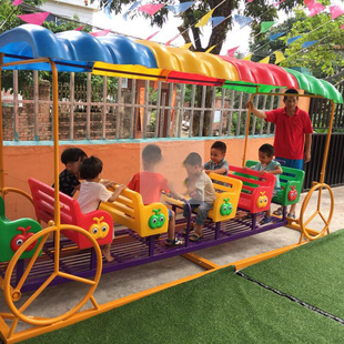 户外公园大型儿童玩具卡通彩棚荡船波浪船转椅旋转木马游乐场设备
