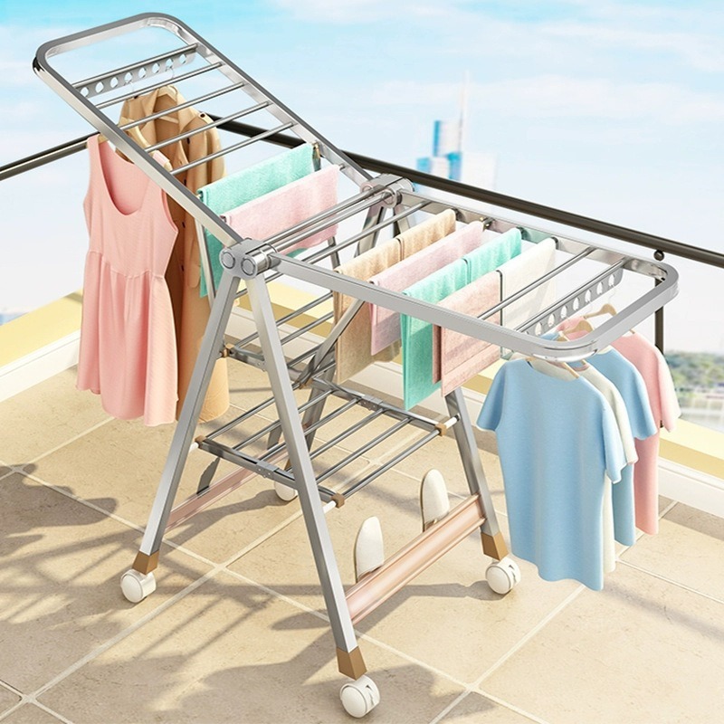 clothes drying rack folding laundry garment dryer hanger