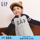 Gap婴儿冬季LOGO碳素软磨抓绒保暖连体衣儿童装洋气爬服837060
