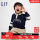 Gap男幼童春季2024新款LOGO撞色翻领卫衣儿童装洋气上衣891597