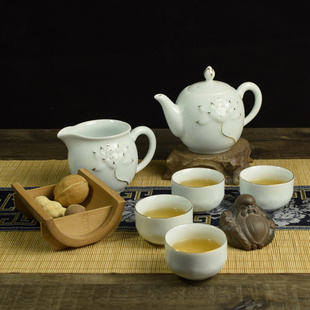 淄博特产博山陶瓷鲁青瓷中式传统功夫茶具套装家用泡茶新年送礼盒