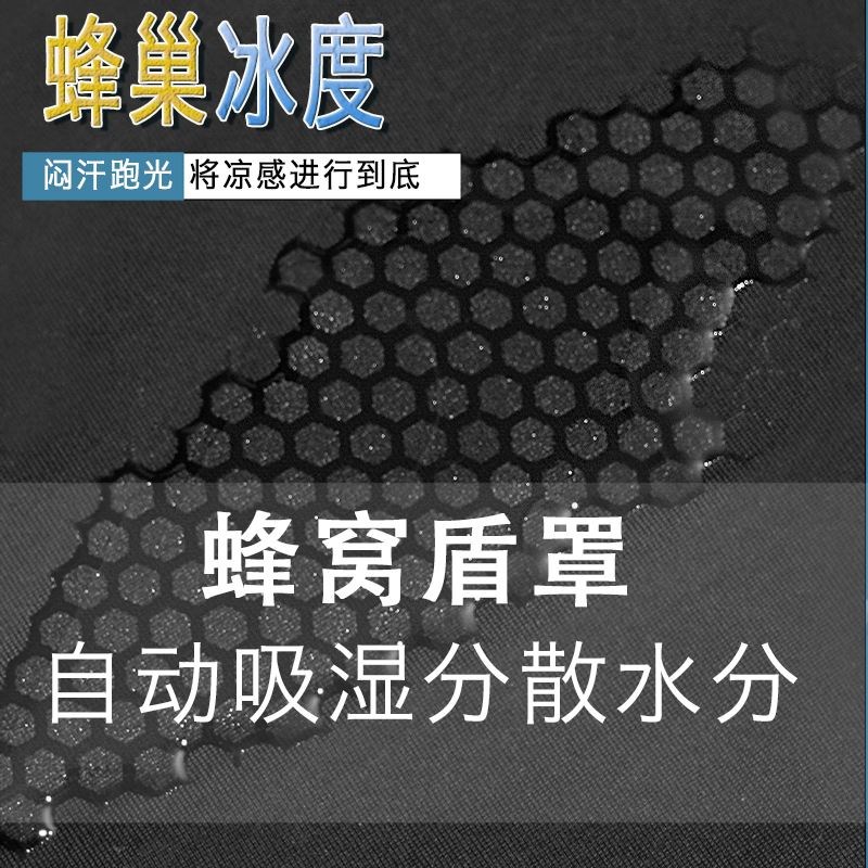 蜂巢冰度暴冰芯片裤降温裤冰丝裤弹力夏季情侣轻薄透气吸湿速干汗