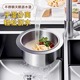 天鹅沥水篮厨房水槽专用不锈钢挂式架干湿分离挂钩垃圾洗菜过滤篮