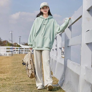 连帽卫衣套装初中生少女套服春装新品女装休闲韩版高中学生两件套