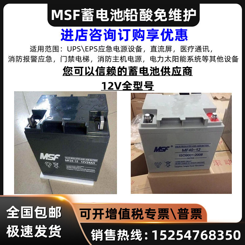 MF-12V17A24A38A40A65A100A机房直流屏备用铅酸免维护