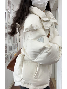 羽绒棉服女冬装二棉棉袄韩系冬季连帽棉衣加厚小个子夹棉外套