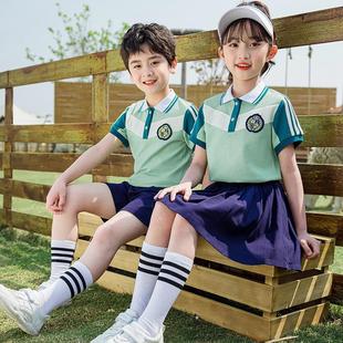 幼儿园园服儿童校服套装中小学生夏季纯棉短袖班服夏装新款运动服