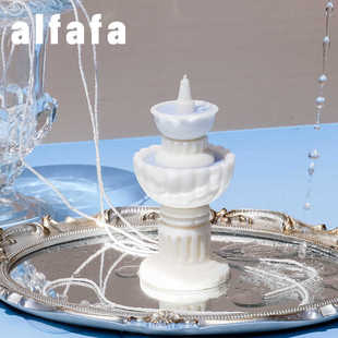 新款上市 ALFAFA许愿池系列叠叠香薰蜡烛 原创客厅摆件送礼袋礼盒