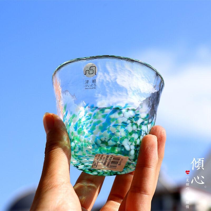 日本原装进口石塚硝子津轻手工水芭蕉林檎玻璃杯创意水杯茶杯女生