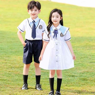 中小学生夏季校服儿童学院风英伦风班服幼儿园园服毕业照服合唱服