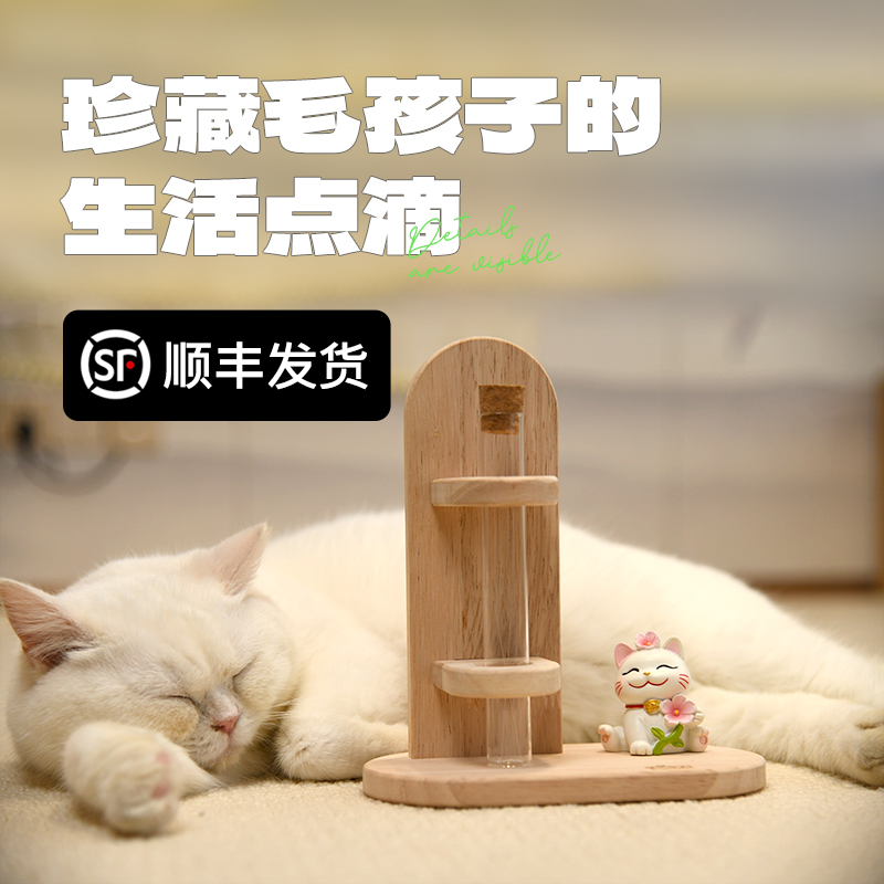 Pet cubic/它立方猫咪手工胡须收纳收藏宠物毛发纪念创意礼品