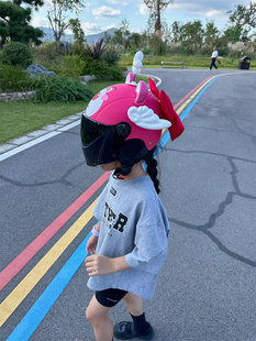 儿童头盔3c国标认证电动摩托车安全帽女孩四季通用半盔男孩护具