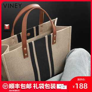 Viney包包新款2024包包女包手提夏2022大容量帆布菜篮子包托特包