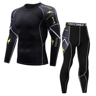 New sports tights men's long sleeve sports men's fit