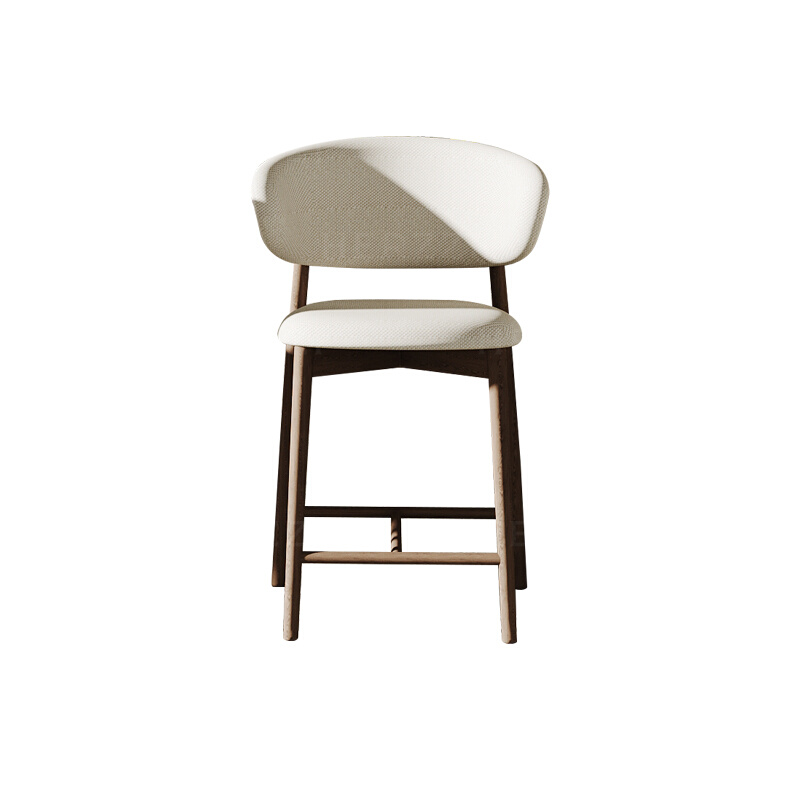 新款HERZZI白蜡木全实木胡桃色酒吧椅子北欧中式家用高脚椅吧台凳