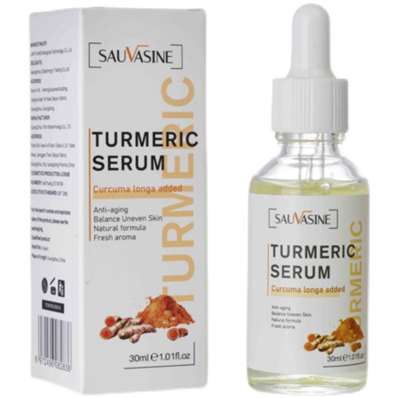 网红Turmeric Face Serum Organic Whitening Anti Aging Wrinkle