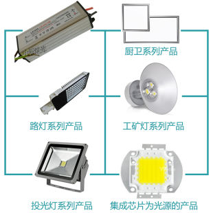 极速集成吊顶厨卫平板面板灯投光灯路灯工矿灯 LED防水防雷驱动器