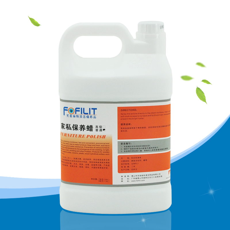 芳菲丽特（FOFILIT）F-124 家私保养蜡 清洁上光二合一 3.8L*4瓶